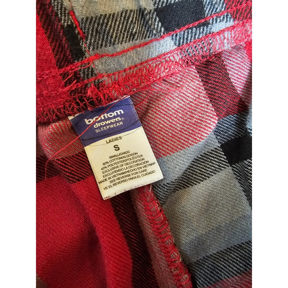 Indiana University Hoosiers Women Red Plaid Pajama Pants Bottom‎ Drawers Small - Picture 4 of 5